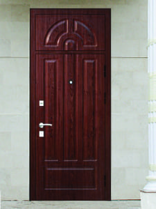 Металлическая дверь с фрамугой и отделкой МДФ